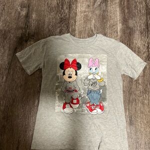 Gray Kids Shirt with Cartoon Characters